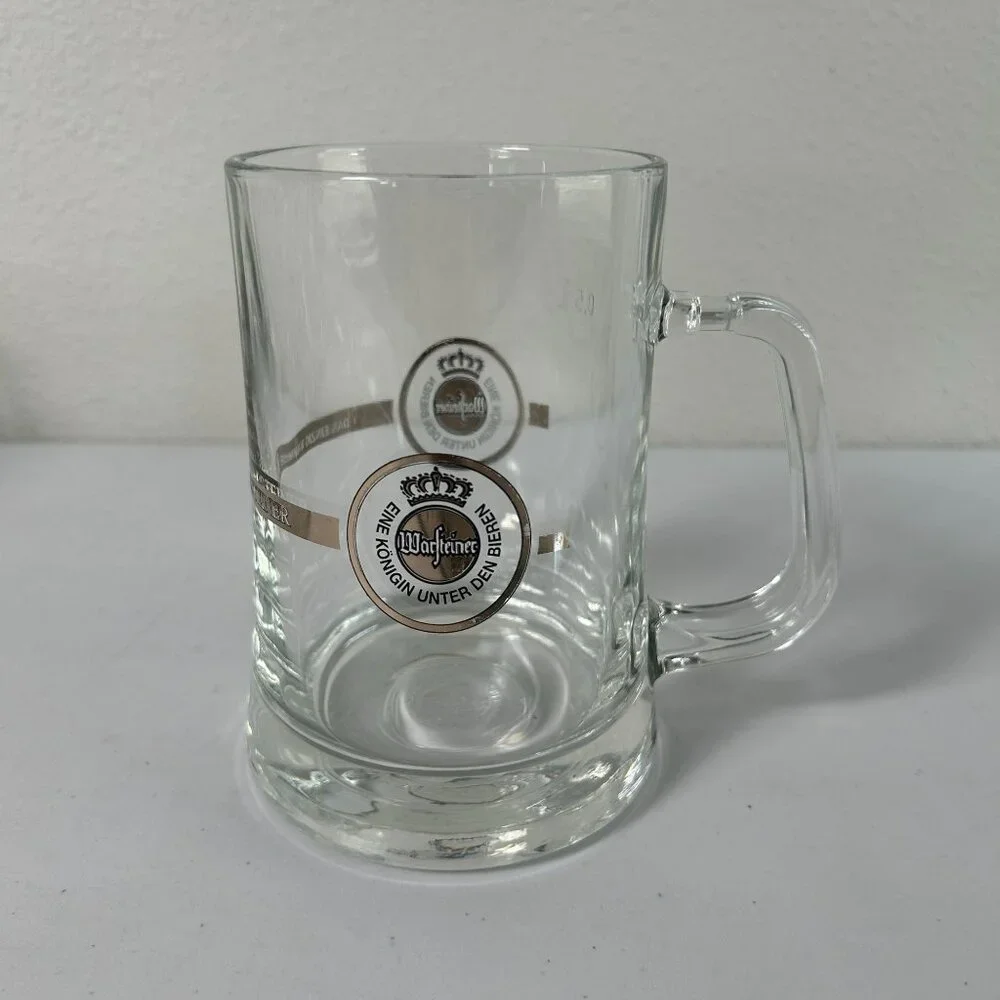 Warsteiner‎ .5 L Beer Glass Stein Mug Germany Handle Barware Collectible